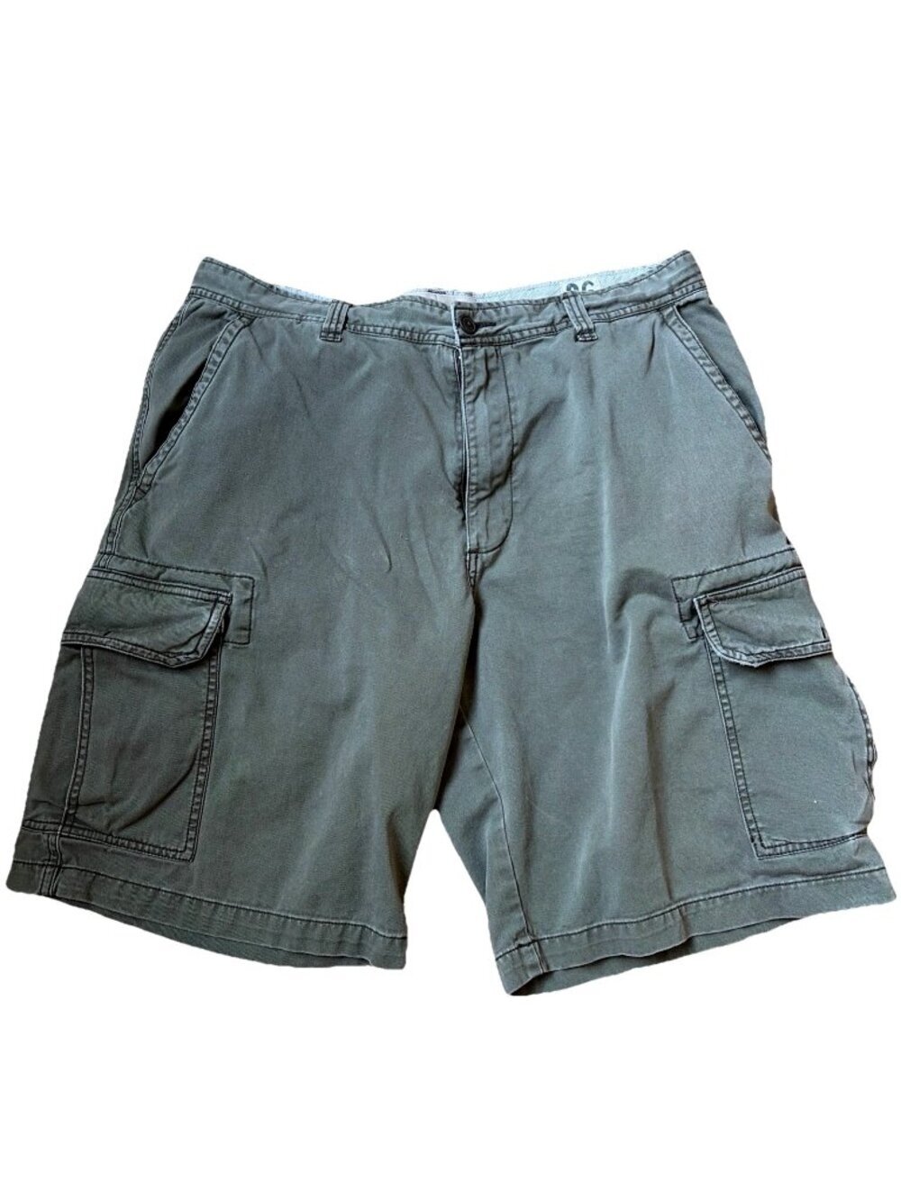VTG Y2K Old Navy Field Test Regulation Issue Cargo Shorts Mens 36 Olive Military